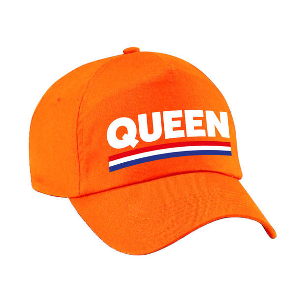 Queen pet / cap oranje - Koningsdag/ EK/ WK - Holland - Verkleedhoofddeksels