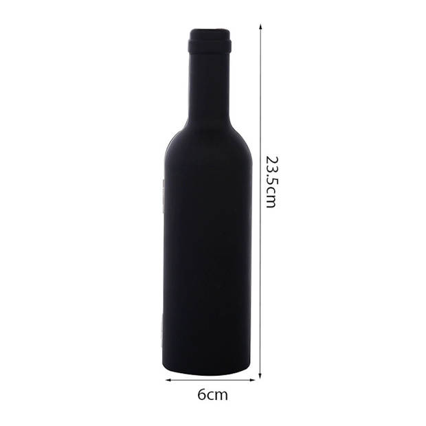 Decopatent® 4-Delige Luxe Wijnset in Wijnfles vorm - Wijn fles