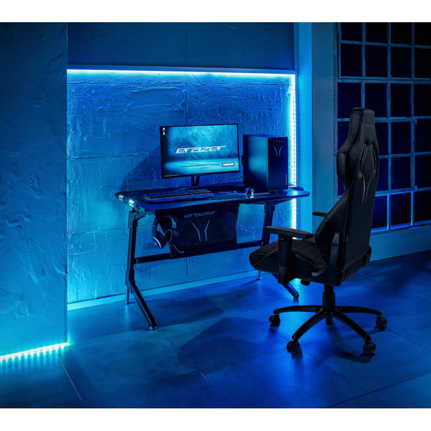 Medion Erazer Druid P10 Gaming Stoel - Gamestoel - Ergonomisch - Verstelbaar - Gaming Set Up Zwart/Blauw