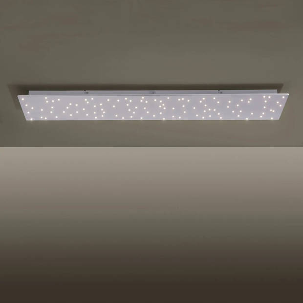 Paul Neuhaus Plafondlamp Sparkle L 100 cm B 25 cm mat chroom