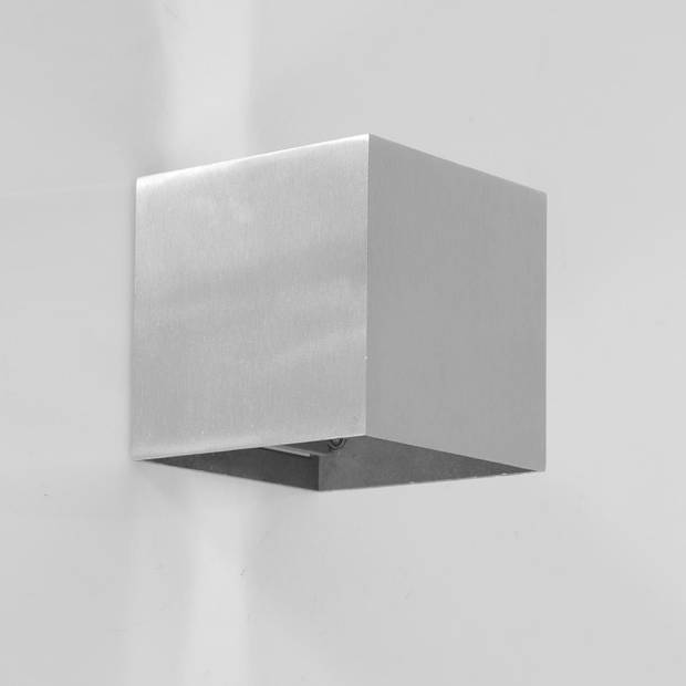 Steinhauer Buitenlamp Boxx incl. LED 2 lichts dag nacht sensor mat chroom