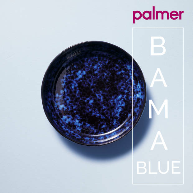 Palmer Bord diep Bama Blue 22 cm Blauw Stoneware 2 stuks