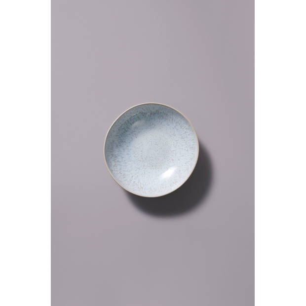 Palmer Bord diep Light Blue Sea 22 cm Blauw Wit Stoneware 2 stuks