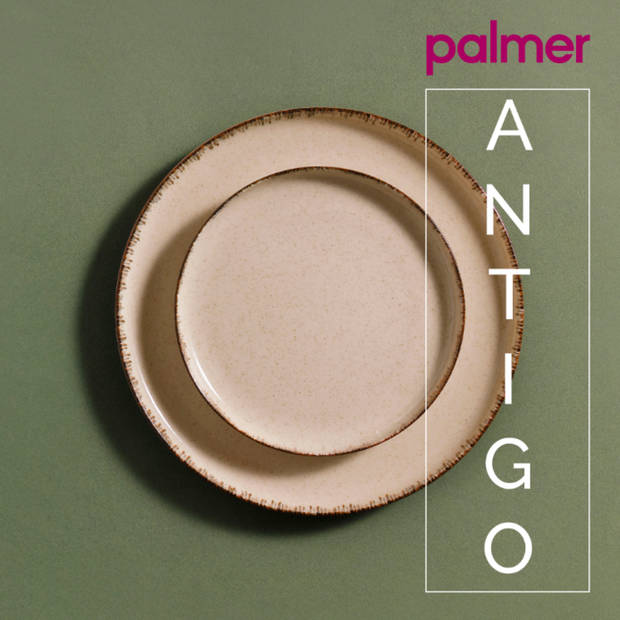 Palmer Bord Antigo 19 cm Creme Porselein 2 stuks
