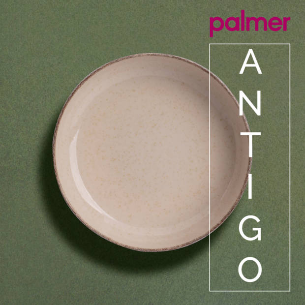 Palmer Bord diep Antigo 19 cm Creme Porselein 2 stuks