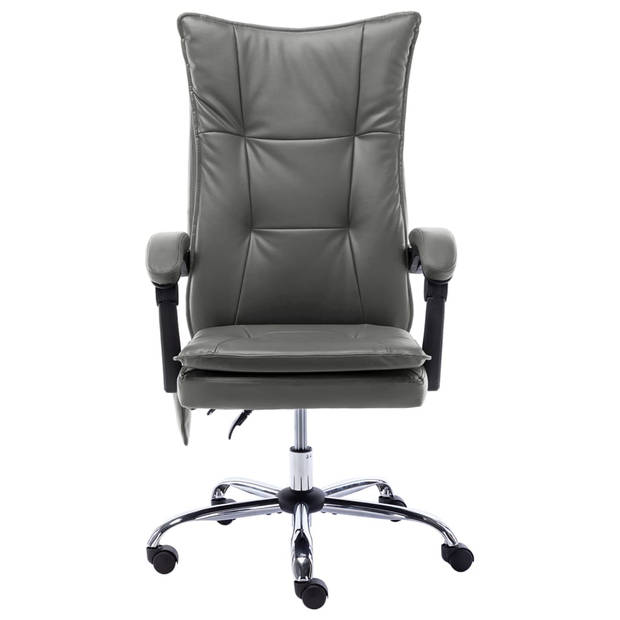 The Living Store Ergonomische kantoorstoel - Antraciet - 64 x 68 x (113 - 120) cm - Massage- en verwarmingsfunctie