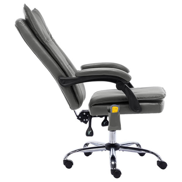 The Living Store Ergonomische kantoorstoel - Antraciet - 64 x 68 x (113 - 120) cm - Massage- en verwarmingsfunctie