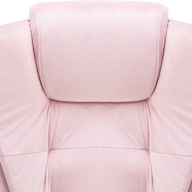 vidaXL Kantoorstoel fluweel roze