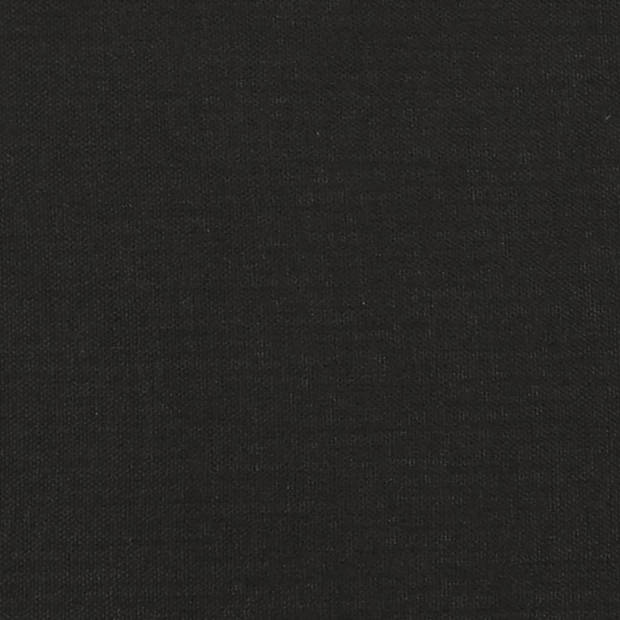 vidaXL Voetenbank 60x60x36 cm stof en kunstleer zwart