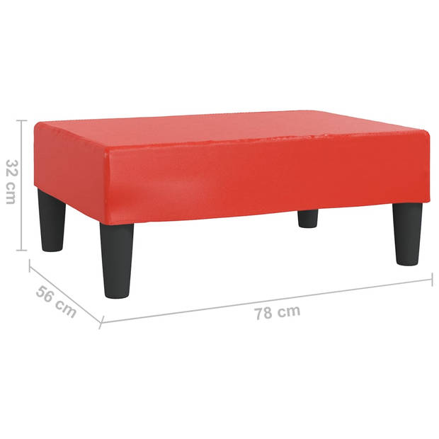 vidaXL Voetenbank 78x56x32 cm kunstleer rood