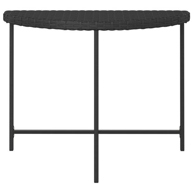 vidaXL Tuintafel 100x50x75 cm poly rattan zwart