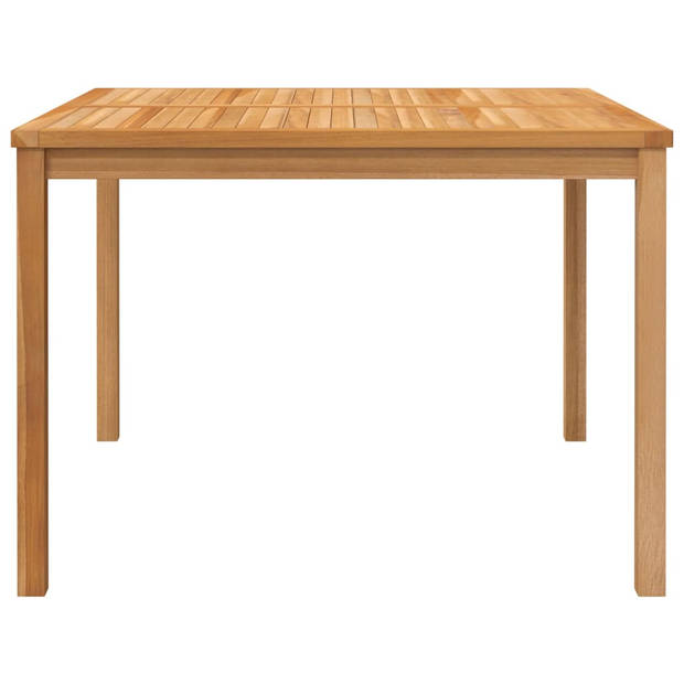 vidaXL Tuintafel 110x110x77 cm massief teakhout