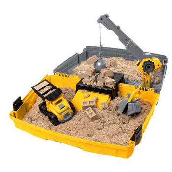 Kinetic Sand speelset Construction 907 gram zand geel 6-delig