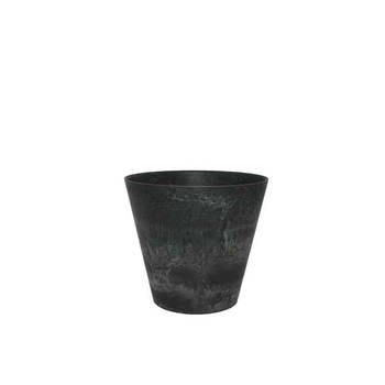 2 stuks Bloempot Pot Claire zwart 17 x 15 cm Artstone