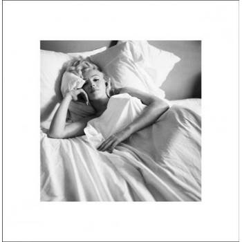 Kunstdruk Marilyn Monroe Bed 40x40cm