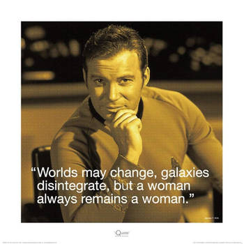 Kunstdruk Star Trek James T Kirk iQuote 40x40cm