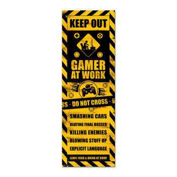 Poster Gameration Gaming Caution 53x158cm