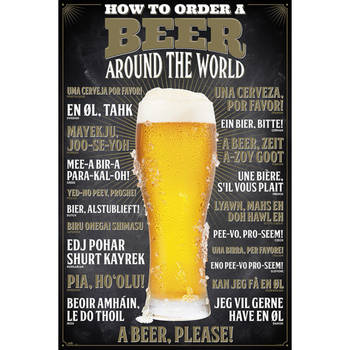 Poster How to Order a Beer 61x91,5cm