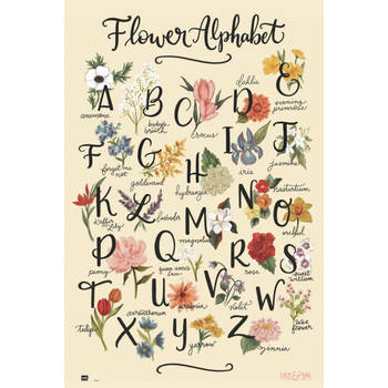 Poster Lily and Val Flowers Alphabet 61x91,5cm