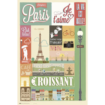 Poster Paris Collage 61x91,5cm