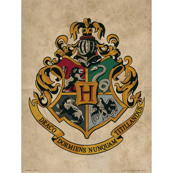 Kunstdruk Harry Potter Hogwarts Crest 30x40cm