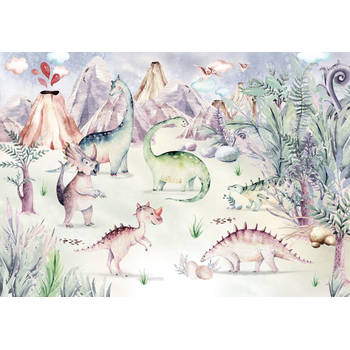 Fotobehang - Dino Playground 400x280cm - Vliesbehang