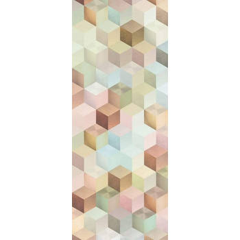 Fotobehang - Cubes 100x250cm - Vliesbehang