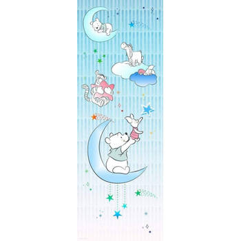 Fotobehang - Winnie Pooh Piglet and Stars 100x280cm - Vliesbehang