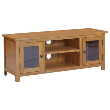 vidaXL Tv-meubel 110x35x44 cm massief eikenhout