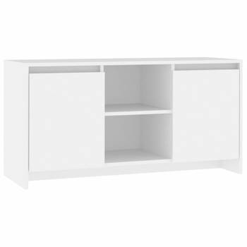 vidaXL Tv-meubel 102x37,5x52,5 cm bewerkt hout wit