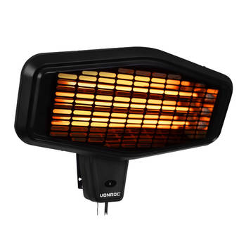 VONROC Heater Amiata 2200W – Quartz element – 3 warmteniveaus – Voor muur montage