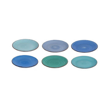 Studio Tavola Ontbijtborden Ocean Blue ø 19 cm - 6 stuks