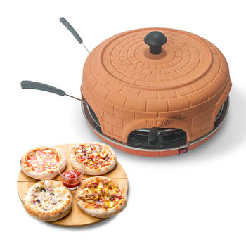 BluMill Pizza Oven – 6 Personen – 1100 Watt - Pizzamaker - Incl. deegvorm en spatels