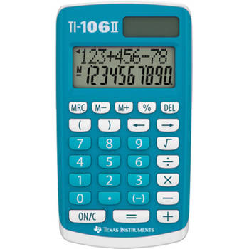 Texas Instruments rekenmachine 106 II 8,9 x 18 x 2 cm blauw/wit