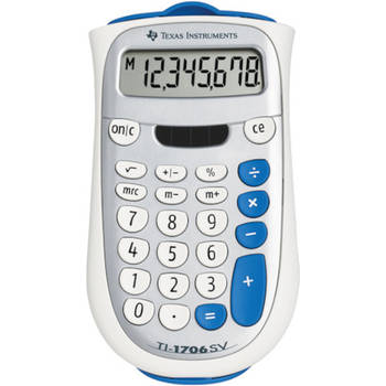 Texas Instruments rekenmachine 1706 SV 8 x 14,5 cm zilver/wit