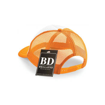 Holland leeuw supporter snapback cap/ truckers petje Koningsdag en EK / WK fans - Verkleedhoofddeksels