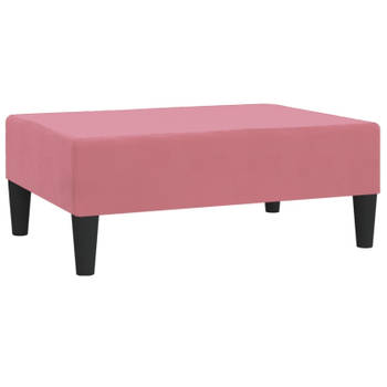 vidaXL Voetenbank 78x56x32 cm fluweel roze