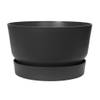 Greenville schaal 33 bloempot living black buiten dia. 33 x h 19,5 cm