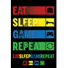 Poster Eat Sleep Game Repeat 61x91,5cm