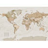 Fotobehang - Earth Map 350x250cm - Vliesbehang