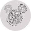 Fotobehang - Mickey Stipple Art 125x125cm - Rond - Vliesbehang - Zelfklevend