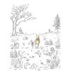 Fotobehang - Winnie Pooh Walk 200x280cm - Vliesbehang