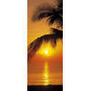 Fotobehang - Palmy Beach Sunrise 92x220cm - Papierbehang