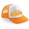 Bellatio Decorations koningsdag snapback/cap - code oranje - oranje/wit - pet - unisex - Verkleedhoofddeksels