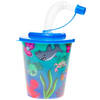 Decopatent® 12 STUKS ZEEDIEREN 3D Drink Beker met Rietje en Deksel -