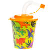 Decopatent® 12 STUKS DINOSAURUS 3D Drink Beker met Rietje en Deksel -