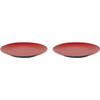 Palmer Bord Lava 21.5 cm Bruin Rood Stoneware 2 stuks