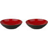 Palmer Bord diep Lava 21 cm Bruin Rood Stoneware 2 stuks