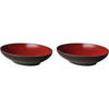 Palmer Bord diep Lava 23 cm Bruin Rood Stoneware 2 stuks