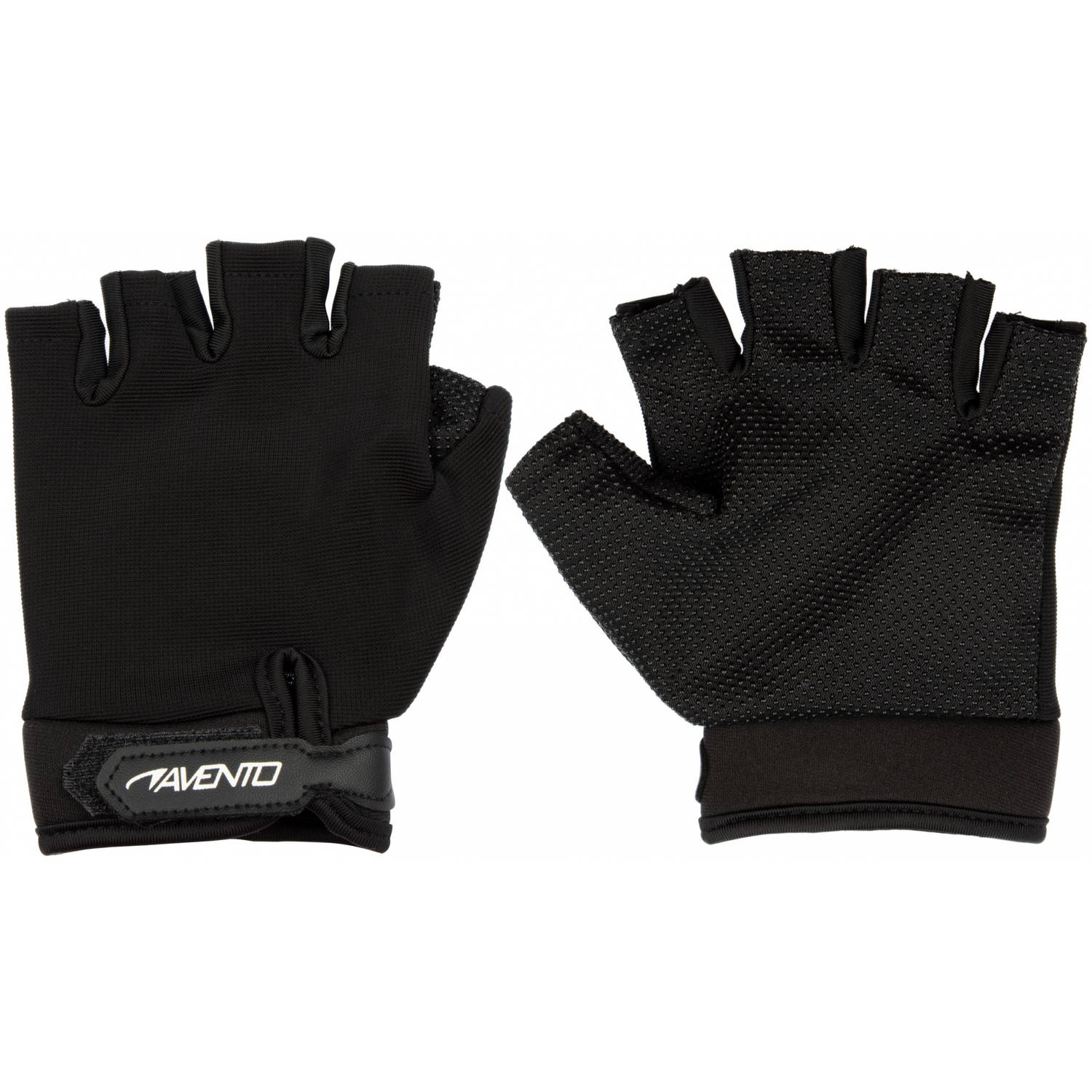 Avento fitness handschoenen polyester-mesh zwart maat L XL